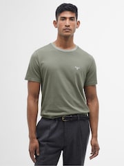 Barbour® Green Marlton Contract Collar 100% Cotton T-Shirt - Image 1 of 6