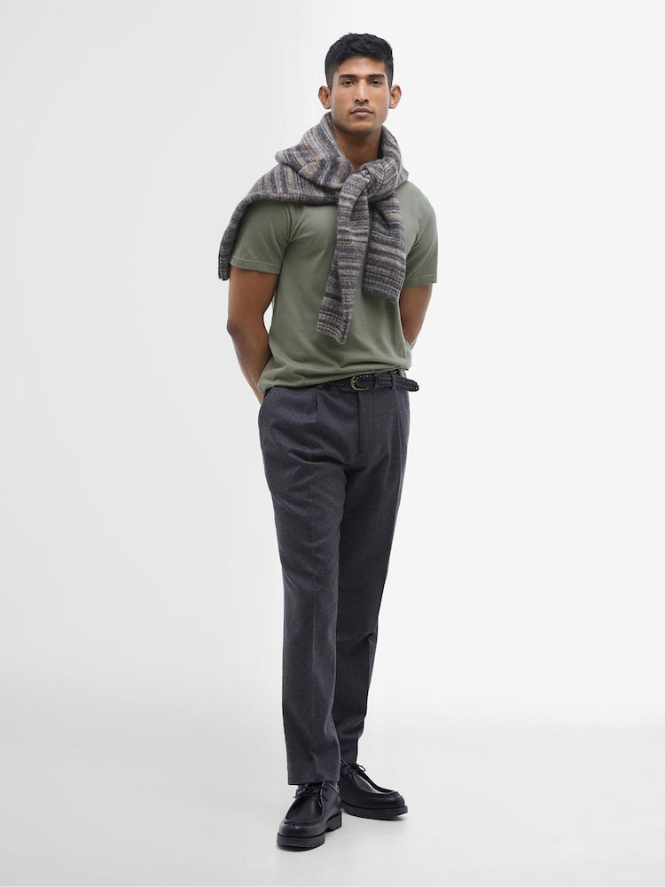 Barbour® Green Marlton Contract Collar 100% Cotton T-Shirt - Image 2 of 6 Barbour® Green Marlton Contract Collar 100% Cotton T-Shirt - Image 2 of 6