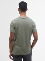 Barbour® Green Marlton Contract Collar 100% Cotton T-Shirt - Image 3 of 6