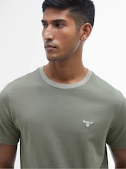 Barbour® Green Marlton Contract Collar 100% Cotton T-Shirt - Image 4 of 6