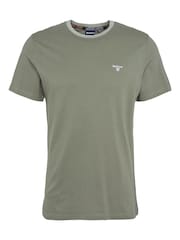 Barbour® Green Marlton Contract Collar 100% Cotton T-Shirt - Image 6 of 6