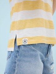 FatFace Judes Yellow Natalie Stripe T-Shirt - Image 3 of 7