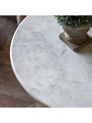 Gallery Home Clear Rabat Glass and Marble Side Table - Image 3 of 4