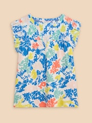 White Stuff White 100% Cotton Woven Frill Tessa Top - Image 5 of 7