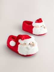 Red Santa Christmas Slippers - Image 1 of 5