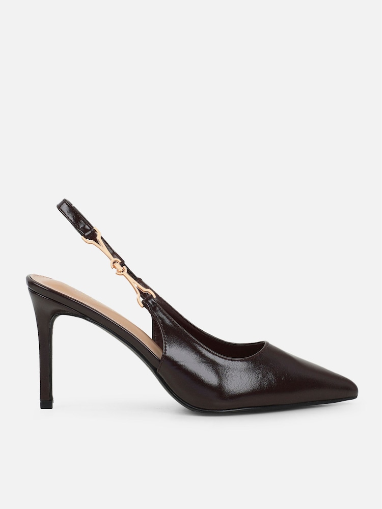 წითელი - Simmi London Shivi Gold Buckle Court Shoes - სურათი 2 4-დან წითელი - Simmi London Shivi Gold Buckle Court Shoes - სურათი 2 4-დან