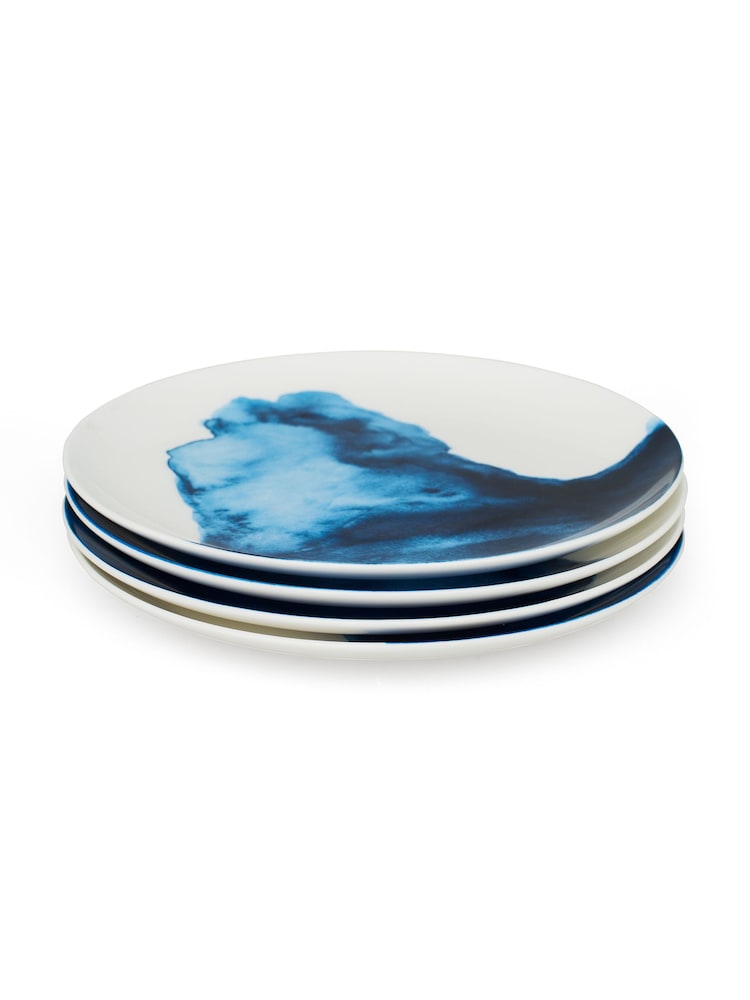 Rick Stein Set of 4 Blue Coves of Cornwall Side Plates - Image 1 of 4