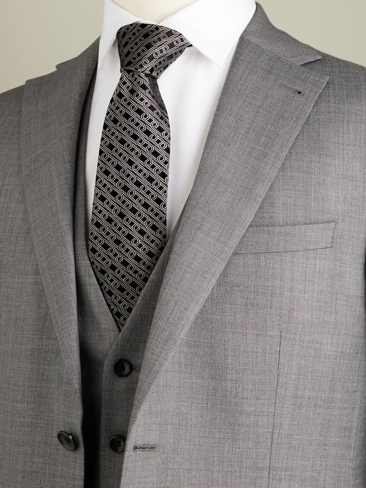 Black/Neutral Brown Link Signature Made In Italy Tie - Image 1 of 5