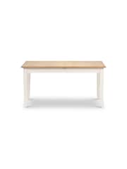 Julian Bowen Ivory Oak Davenport Extending Dining Table - Image 2 of 6