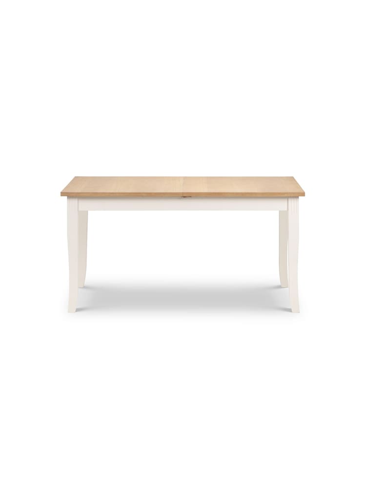 Julian Bowen Ivory Oak Davenport Extending Dining Table - Image 2 of 6