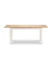 Julian Bowen Ivory Oak Davenport Extending Dining Table - Image 3 of 6