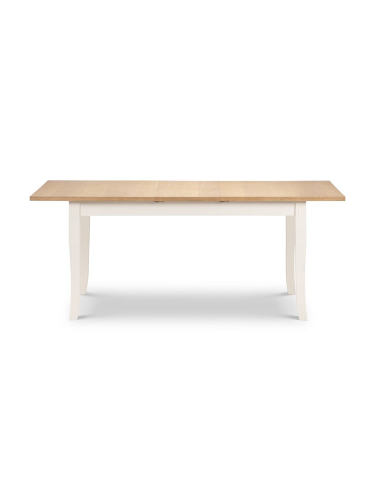 Julian Bowen Ivory Oak Davenport Extending Dining Table - Image 3 of 6