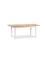 Julian Bowen Ivory Oak Davenport Extending Dining Table - Image 4 of 6