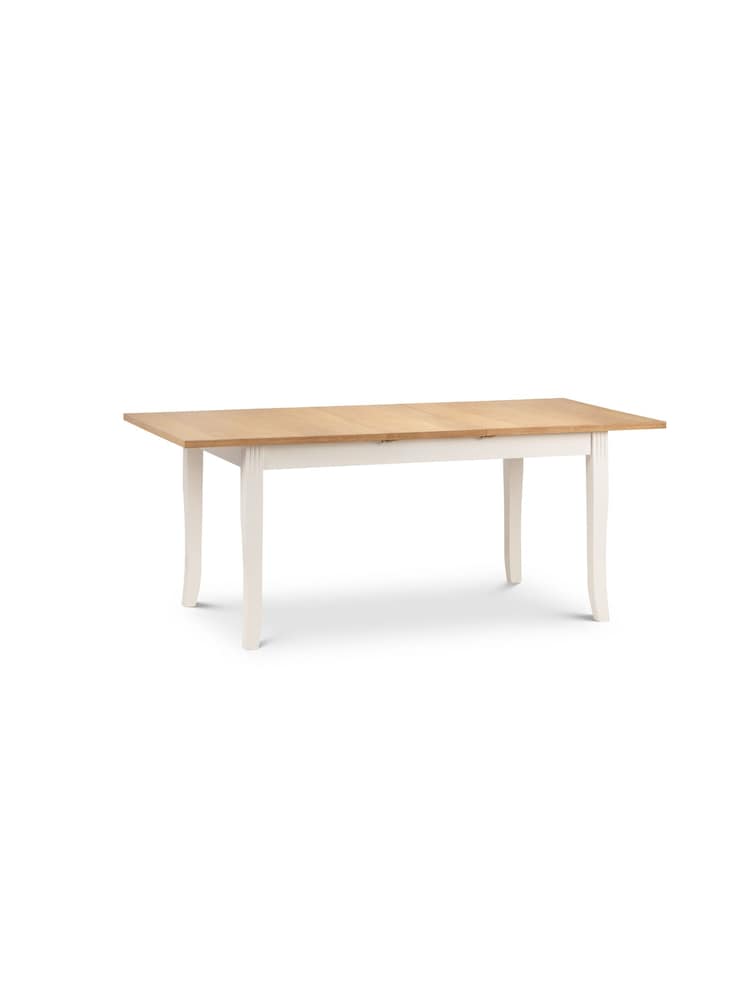 Julian Bowen Ivory Oak Davenport Extending Dining Table - Image 4 of 6