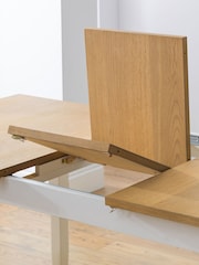 Julian Bowen Ivory Oak Davenport Extending Dining Table - Image 6 of 6