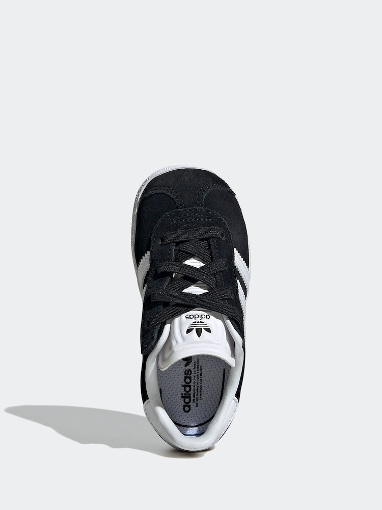 Buy adidas Originals Black/White Gazelle Comfort Closure Elastic