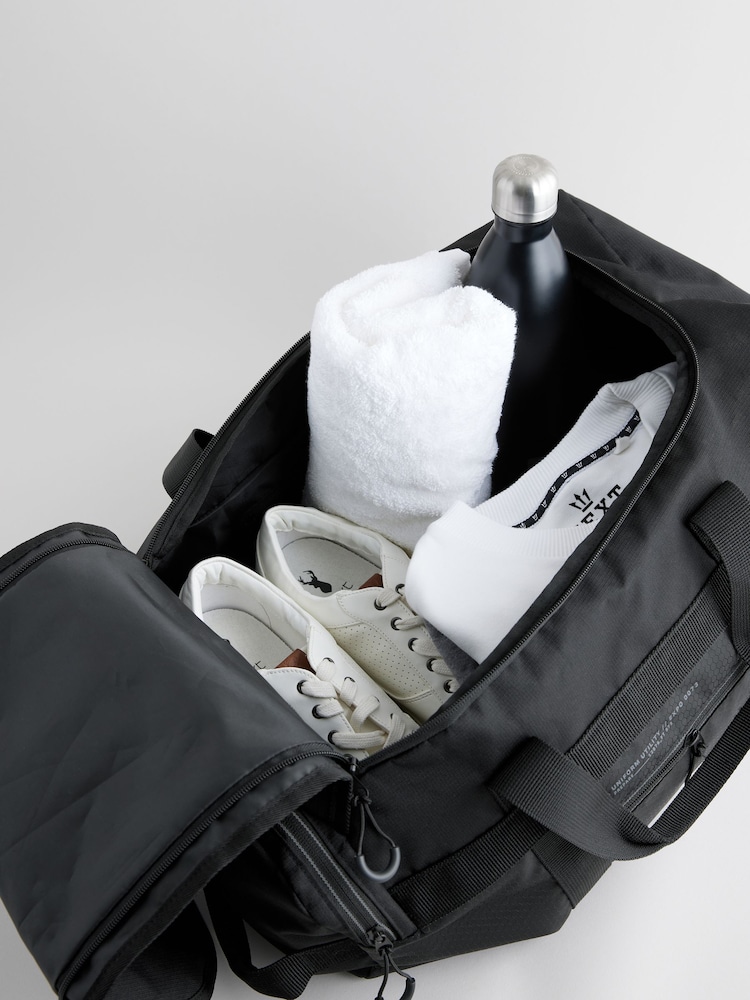 Black Bungee Cord Technical Holdall Bag - Image 7 of 7