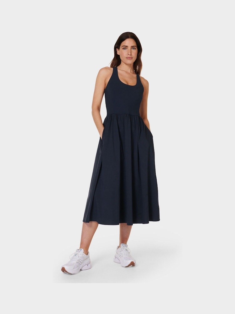 Sweaty Betty Navy Blue Explorer Ribbed Racer Dress - Image 1 of 5