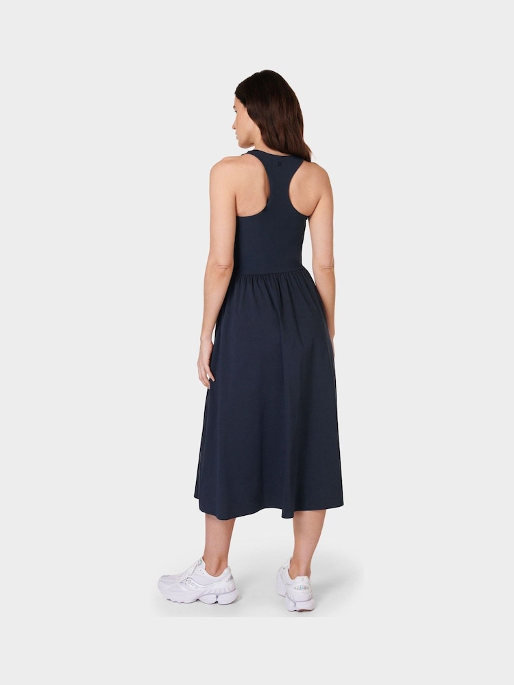 Sweaty Betty Navy Blue Explorer Ribbed Racer Dress - Image 2 of 5