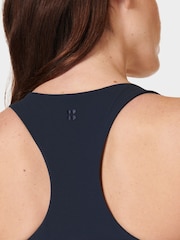 Sweaty Betty Navy Blue Explorer Ribbed Racer Dress - Image 4 of 5