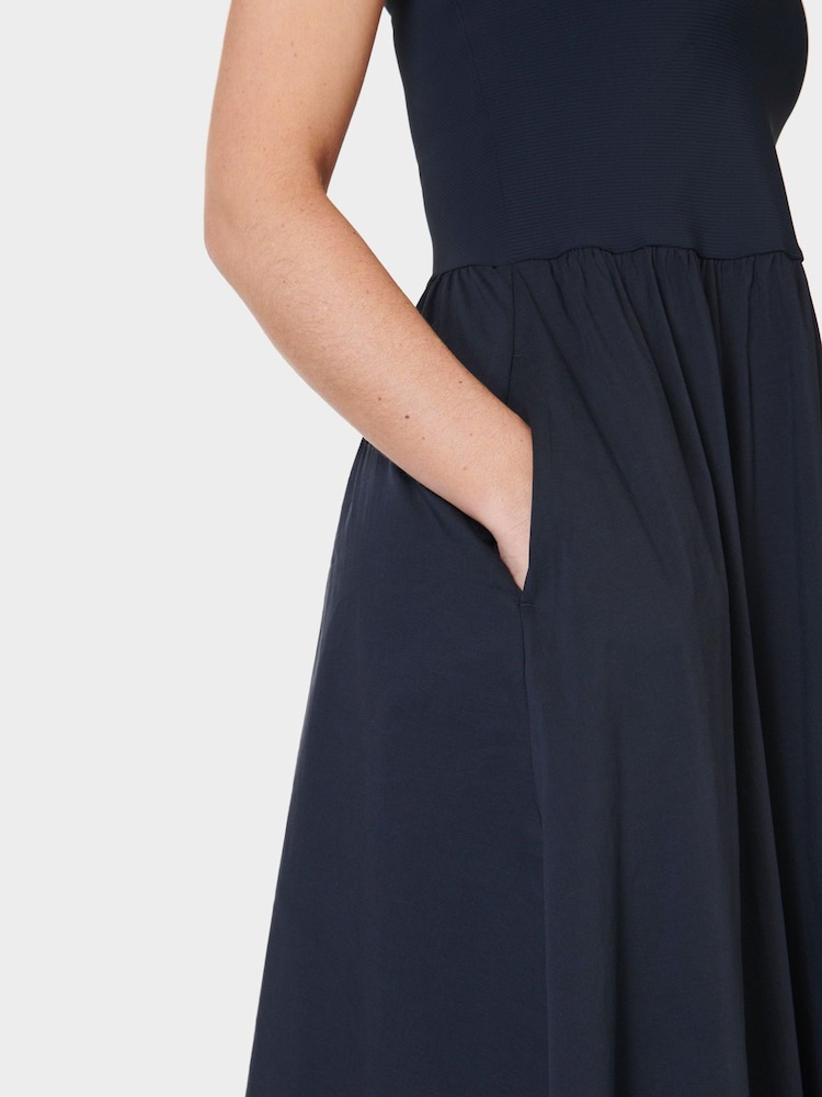 Sweaty Betty Navy Blue Explorer Ribbed Racer Dress - Image 5 of 5