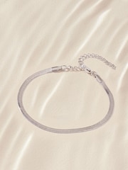 Silver Tone Stainless Steel Snake Chain Bracelet - Image 1 of 7
