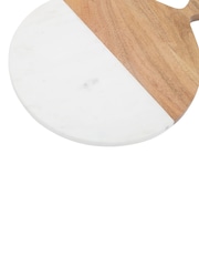Maison by Premier White Small Marble And Acacia Wood Paddle Board - Image 3 of 4