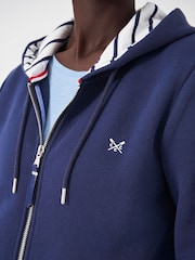 Crew Clothing Light Blue Heritage Zip Through Hoodie - Image 4 of 5