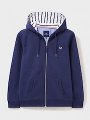 Crew Clothing Light Blue Heritage Zip Through Hoodie - Image 5 of 5