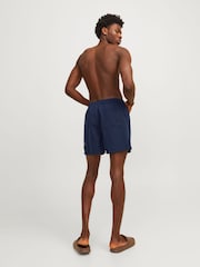 JACK & JONES Navy Blue Swim Shorts With Contrast Lining - Image 3 of 8