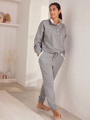 Bath & Body Works Charcoal Grey Button Up Sweatshirt - Image 2 of 7
