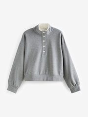 Bath & Body Works Charcoal Grey Button Up Sweatshirt - Image 5 of 7