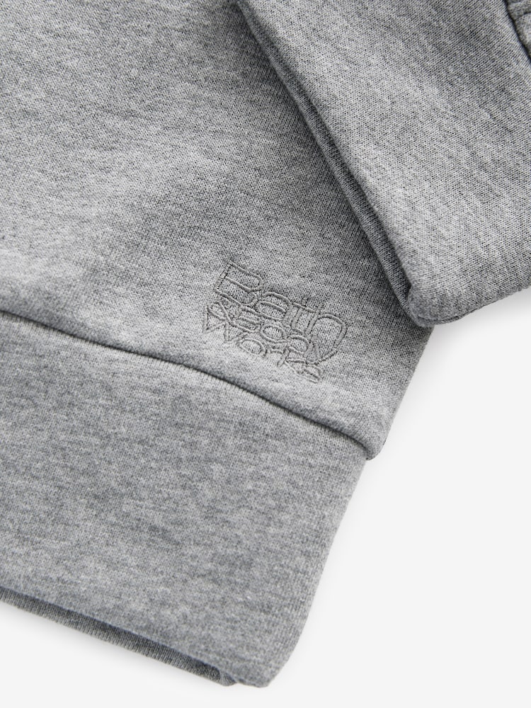 Bath & Body Works Charcoal Grey Button Up Sweatshirt - Image 6 of 7