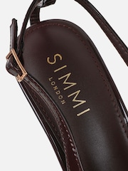 Simmi London Brown Debbie Court Shoes - Image 4 of 4