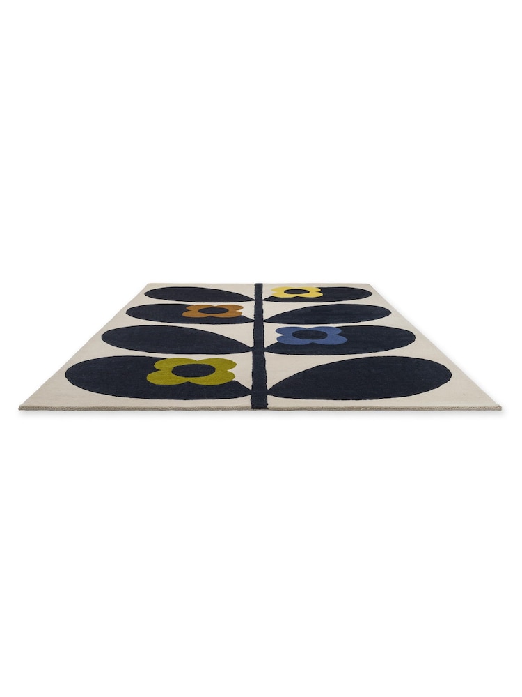 Orla Kiely Natural Wild Rose Rug - Image 4 of 4