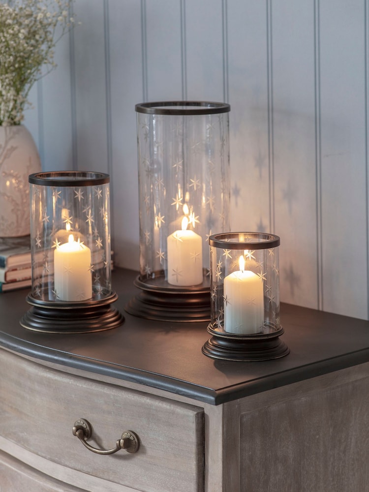 Laura Ashley Gilded Dark Bronze Cleverton Hurricane Candle Holder - Image 1 of 6