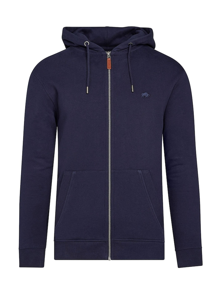 Raging Bull Blue Classic Zip Up 100% Cotton Hoodie - Image 1 of 7