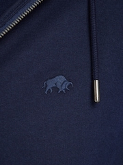 Raging Bull Blue Classic Zip Up 100% Cotton Hoodie - Image 5 of 7