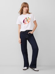 French Connection White Love Graphic 100% Cotton T-Shirt - Image 1 of 4