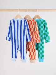 Multi Baby Footless Sleepsuits 3 Pack (0mths-3yrs) - Image 2 of 12