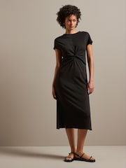 Black/Navy 100% Cotton T-Shirt Dress 2 Pack - Image 7 of 8