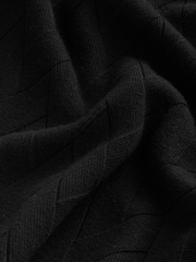 Black Regular Fit Soft Touch Premium Quarter Zip Jumper - Image 9 of 9