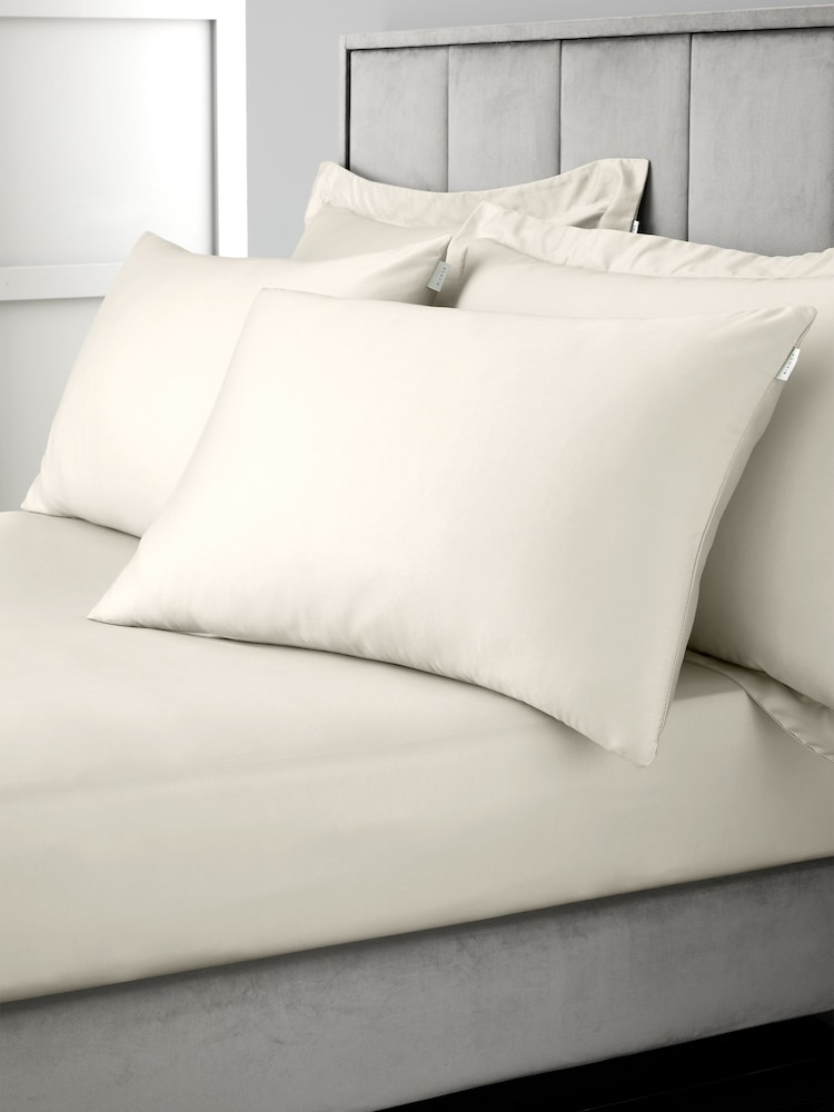 Bianca Set of 2 Oyster 400 Thread Count 100% Cotton Sateen Pillowcases - Image 2 of 4
