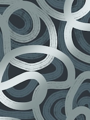 Graham & Brown Blue Ambire Wallpaper Sample - Image 2 of 3