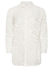 Creme - Yours Curve London Zebra Print Mesh Shirt - Bild 5 von 5