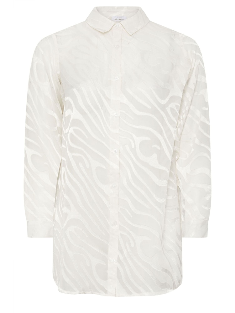 Creme - Yours Curve London Zebra Print Mesh Shirt - Bild 5 von 5 Creme - Yours Curve London Zebra Print Mesh Shirt - Bild 5 von 5
