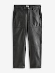 Black Premium Genuine Leather Trousers - Image 5 of 7