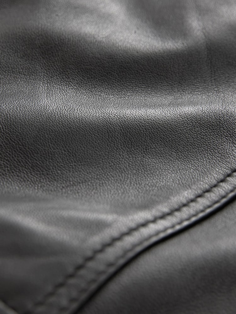 Black Premium Genuine Leather Trousers - Image 7 of 7