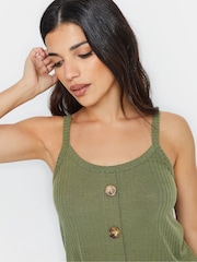 Schwarz/Khaki-Grün - PixieGirl Geknöpfte Camisoles in Kurzgröße im 2er-Pack - Bild 5 von 6