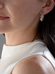 Beaverbrooks 9ct Gold Plait Hoop Earrings - Image 3 of 4